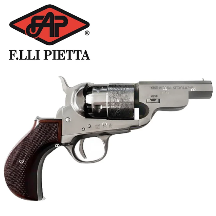Révolver Pietta 1851 Navy Yank Acier Sheriff Gravé Calibre 44