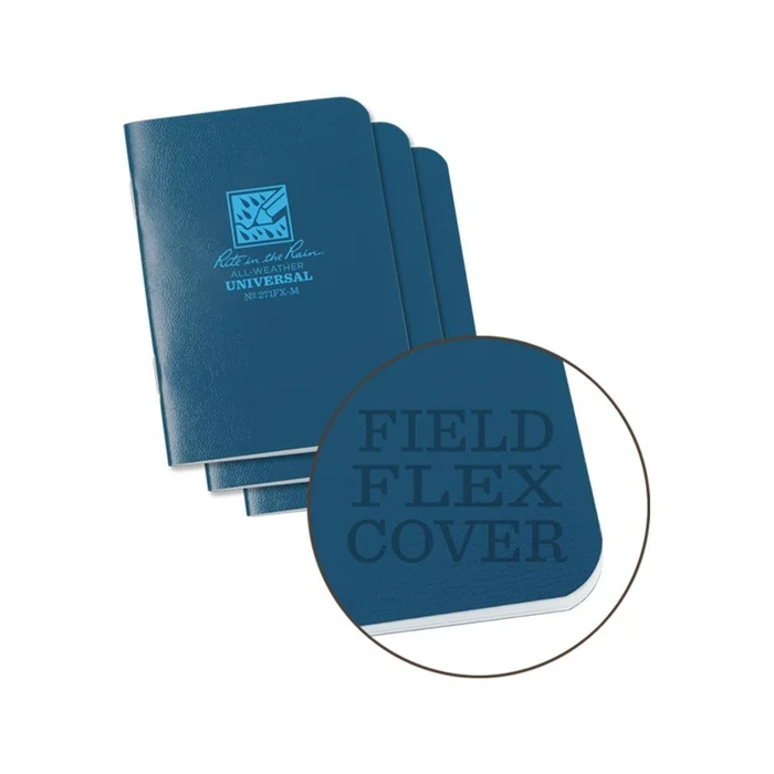 RITR-271FX-M – Rite In The Rain PACK x 3 TACTICAL FIELD BOOK BLEU