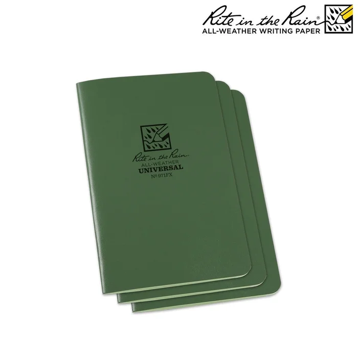RITR-971FX – Rite In The Rain PACK 3 CARNETS VERT 11.7 x 17.7 cm