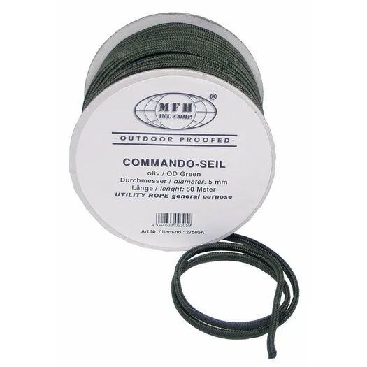 Rouleau Paracord MFH vert olive, longueur 60 mètres