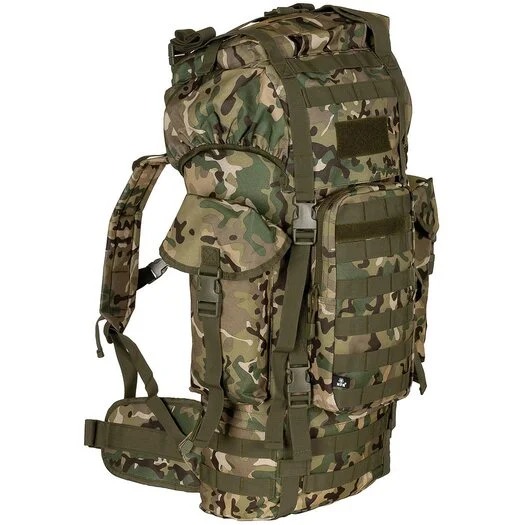 Sac à dos MFH Bundeswehr Molle Combat, 65l, cadre en aluminium, MTP operation-camo