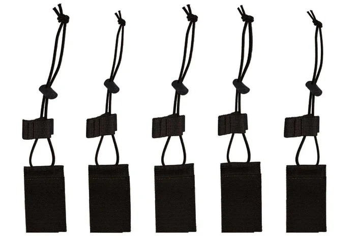 Set de 5 fermetures bungee pour portes chargeurs ouverts Noir