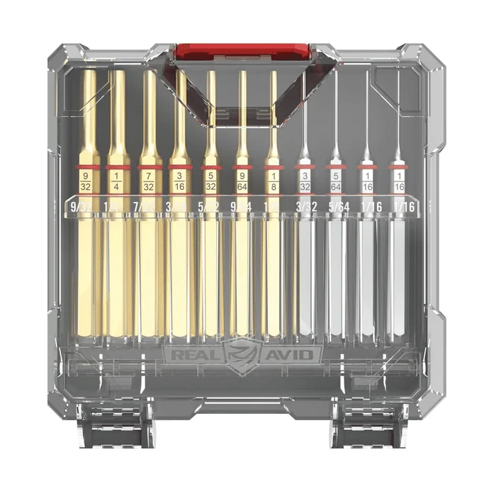 SET STANDARD CHASSE-GOUPILLE 11 PIECES LAITON & ACIER