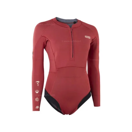 Shortys FemmeIon Amaze Hot Shorty 1.5 L/S FZ – red 2025