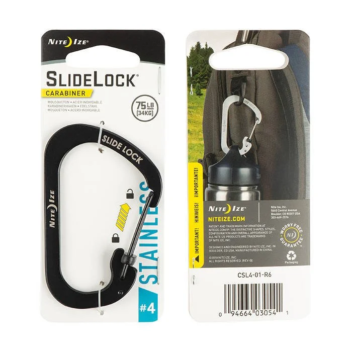 SPC12889 – Nite Ize Mousqueton Slidelock N° 4 Noir