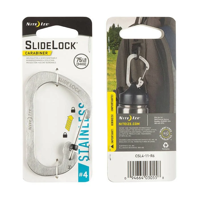 SPC12890 – Nite Ize Mousqueton Slidelock N° 4 Acier
