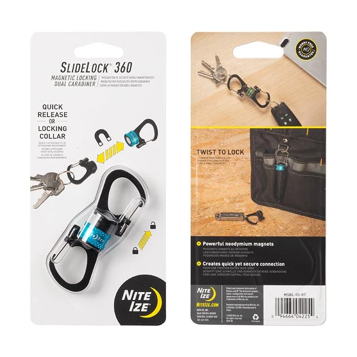 SPC19140 – Nite Ize Slidelock Double magnétique bleu