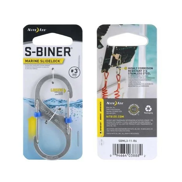 SPC19170 – Nite Ize S-Biner Slidelock N°3 Acier Marine