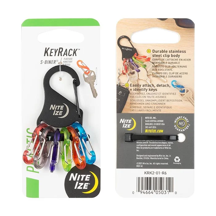 SPC32682 – Nite Ize Keyrack S-Biner Acier noir