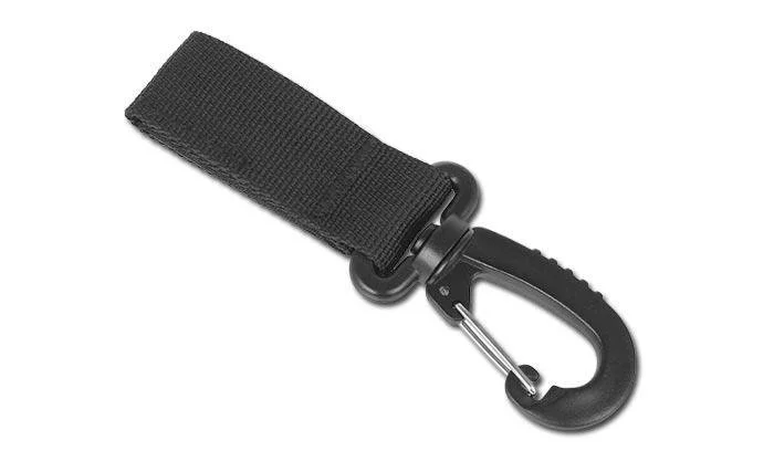 SPC3849 – Mil-Tec Mousqueton pivotant sur passant Noir