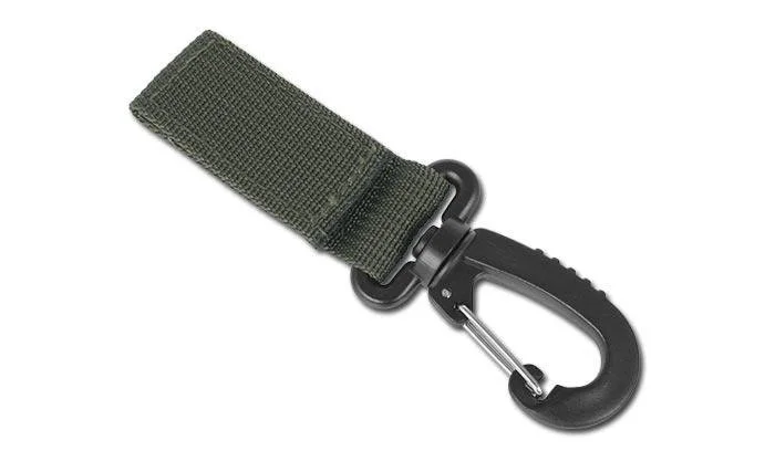 SPC3946 – Mil-Tec Mousqueton pivotant sur passant Olive