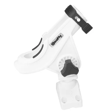 Support de canne à pêche à la ligne/lancer Scotty 280 avec support de pont/latéral 241 – Blanc