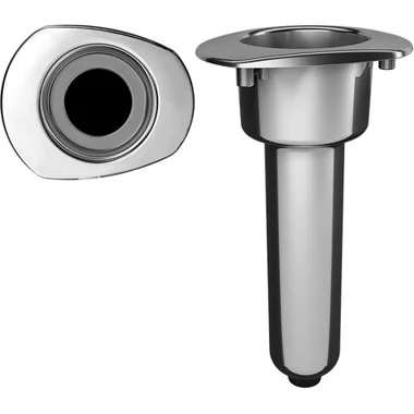 Support de canne à pêche et de gobelet en acier inoxydable sans vis de la série Mate Elite 0 – Drain – Dessus ovale
