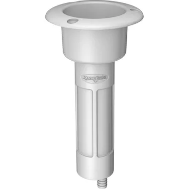 Support de canne et gobelet en plastique Mate Series 0 – Drain – Dessus rond – Blanc
