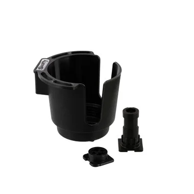 Support de gobelet noir Scotty avec support de cloison pour tableau arrière et support de canne à pêche – 311-BK