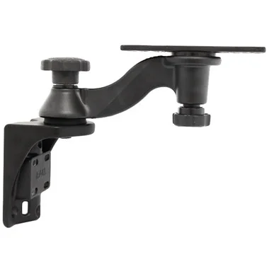 Support RAM Bras oscillant simple de 6 po avec base rectangulaire de 6,25 po x 2 po et base de montage verticale