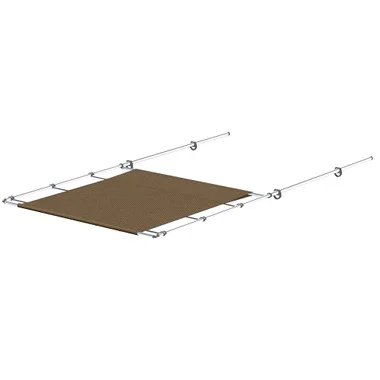 SureShade PTX Power Shade – 57&Prime; Wide – Stainless Steel – Toast