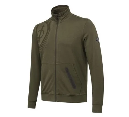Sweat de chasse zippé kaki BERETTA