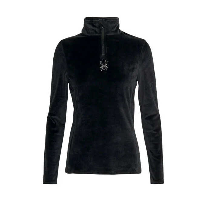 Sweat polaire a 1/2 zip Femme Spyder Shimmer Bug – Black