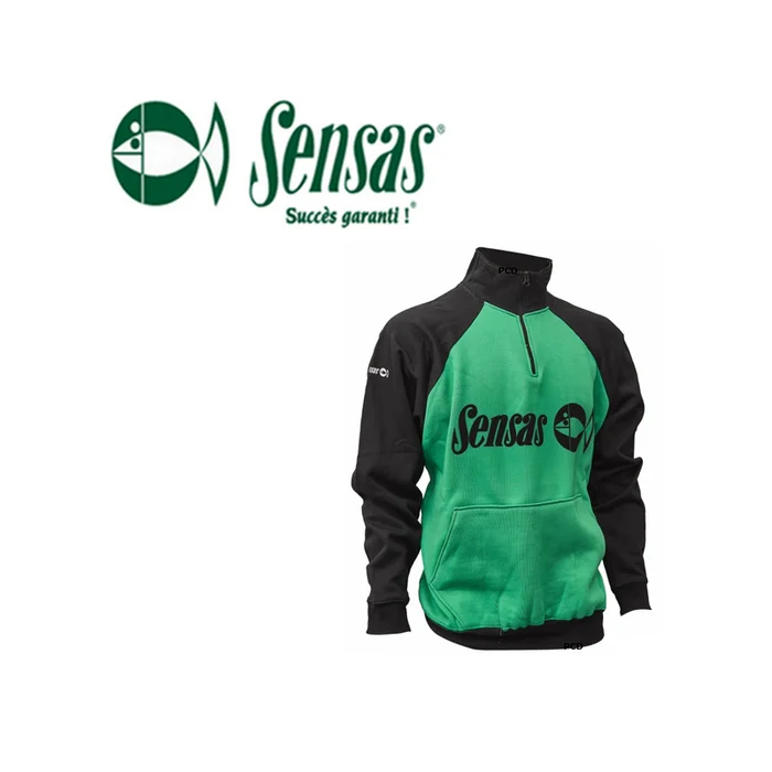 SWEAT SENSAS SUMMER VERT ET NOIR