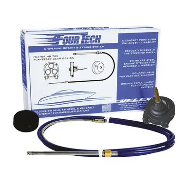 Système de direction rotatif Uflex Fourtech 13′ Mach avec barre, lunette et câble