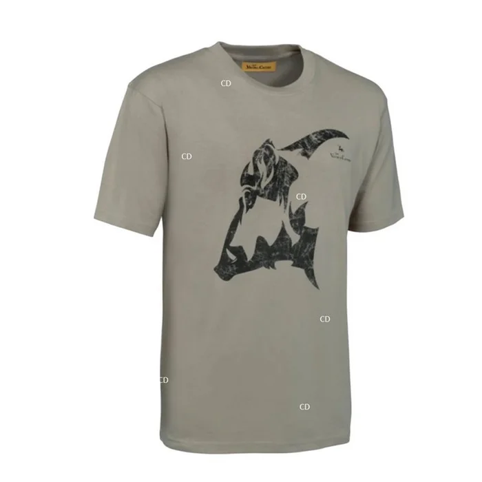 T-Shirt Homme Verney Carron Imprimé Sanglier Beige