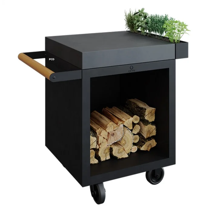 Table Noire 65 Pro Céramique Gris Anthracite Ofyr