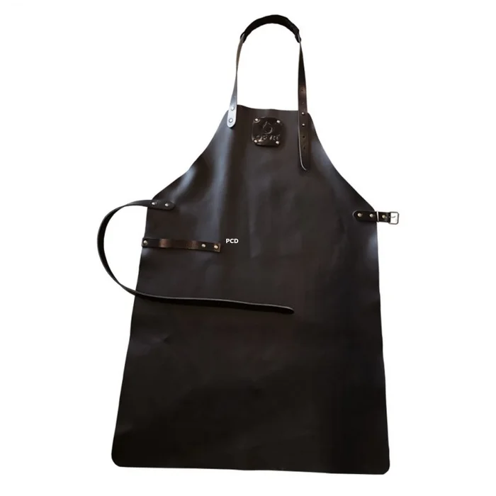 Tablier En Cuir Noir Ofyr