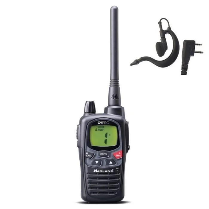 TALKIE WALKIE G9 PRO NOIR AVEC OREILLETTE