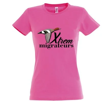 Tee-shirt canard siffleur rose XTREM MIGRATEURS