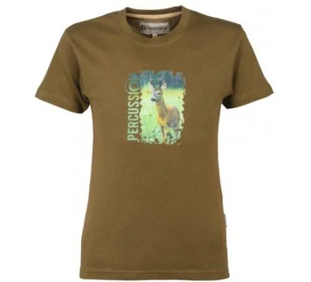 Tee-shirt enfant kaki brocard PERCUSSION