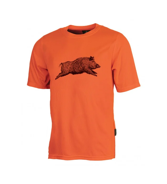 Tee-shirt femme orange sanglier Treeland
