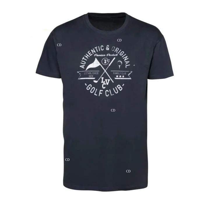 Tee-Shirt Homme Ligne Verney Carron Golf Club Bleu Denim