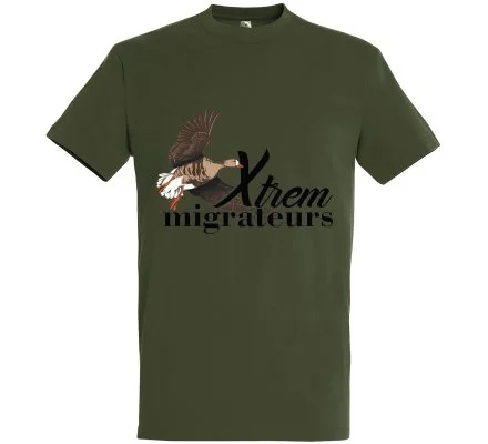 Tee-shirt oie rieuse vert XTREM MIGRATEURS