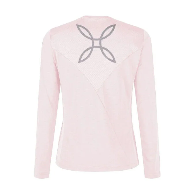 Tee-shirt technique femme a manches longues Montura Delta Mix – Rose claire – Image 2