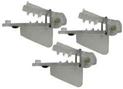 Tête Pro-Troll Roto Chip – n° 5b Transparent 3/4 po de large Big Fin, paquet de 3, avec Echip – Non monté