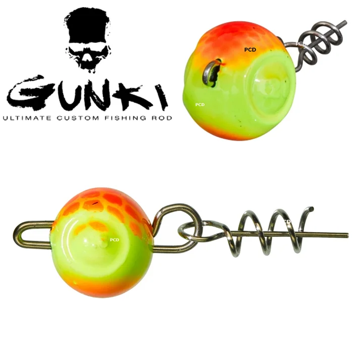 TETES PLOMBEES GUNKI G’FLIP ORANGE FLUO YELLOW PAR 3