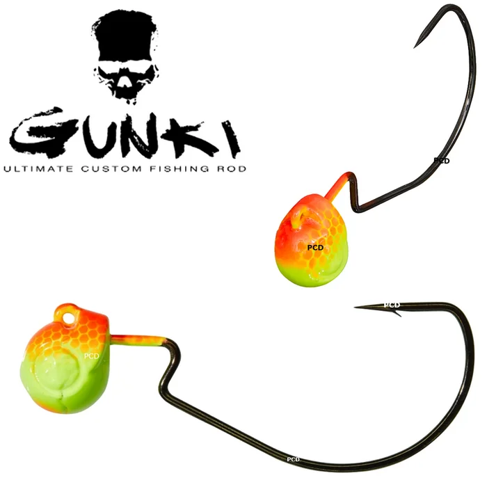 TETES PLOMBEES GUNKI G’TEX ORANGE FLUO YELLOW PAR 3