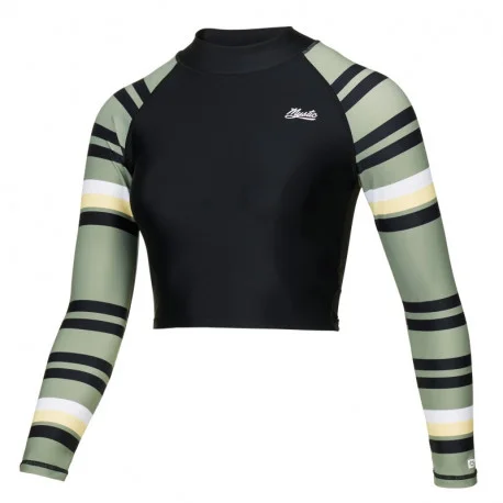 Tops Lycra FemmeMystic Jayde LS Crop Rash Vest Women – Olive 2022