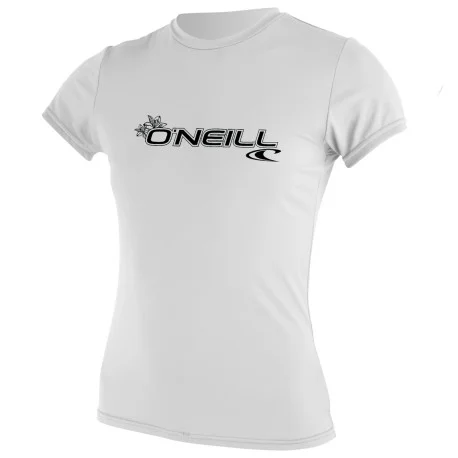 Tops Lycra FemmeO’Neill WMS BASIC SKINS S/S SUN SHIRT White 2025