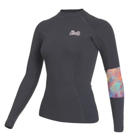 Tops Neoprene FemmeMystic Lunar L/S Vest Neoprene 2mm Women – Dark Grey 2024