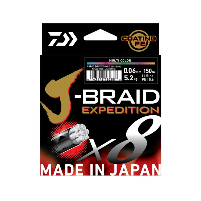 Tresse Daiwa J-Braid Exp X8 Dark Green 150m