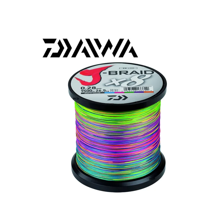 TRESSE DAIWA J-BRAID X4 1500M MULTICOLORE