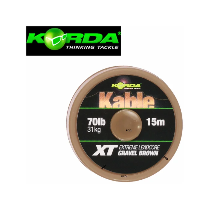 TRESSE KORDA EXTREME LEADCORE 70LBS 15M MARRON
