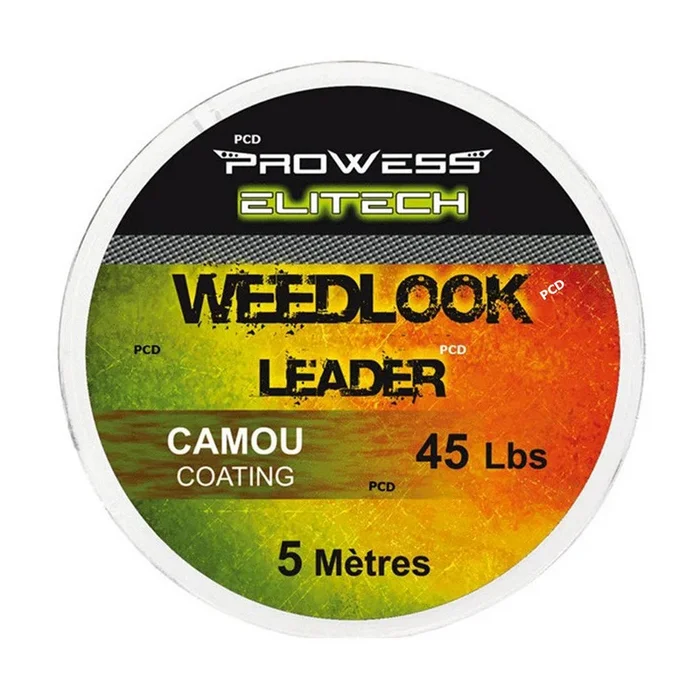 Tresse Prowess Weedlook Leader Line Elitech Green 5M 45LBS