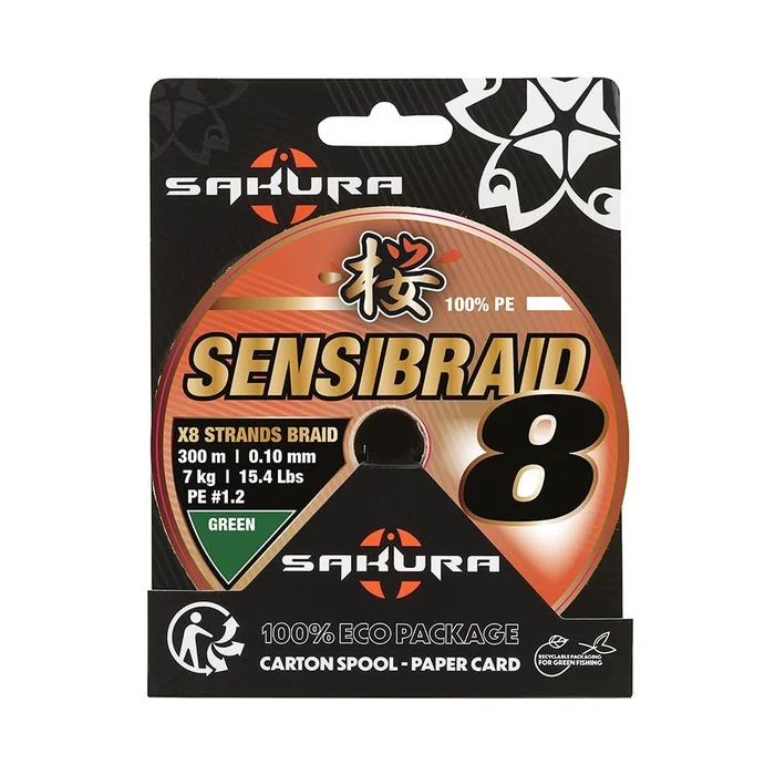 Tresse Sakura Sensibraid 8X Eco-Pack Green 300m