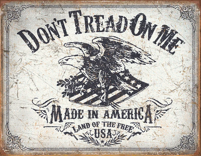 TSN2008 – Affiche Metallique Don&rsquo;t Tread On Me