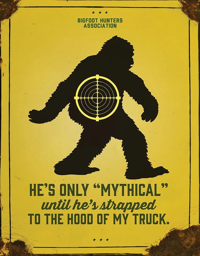 TSN2414 – Affiche Metallique Sasquatch Mythical Sign