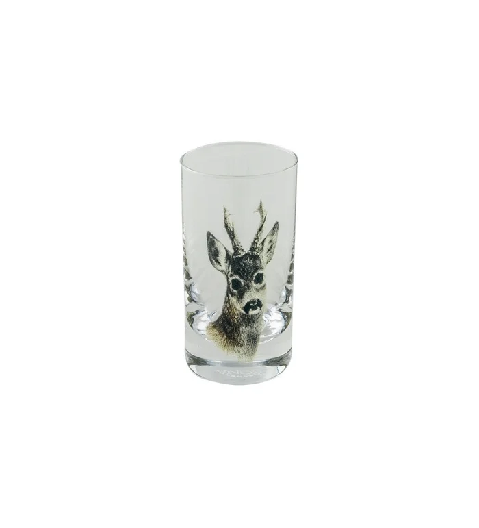 Verre à eau de vie motif chevreuil x6