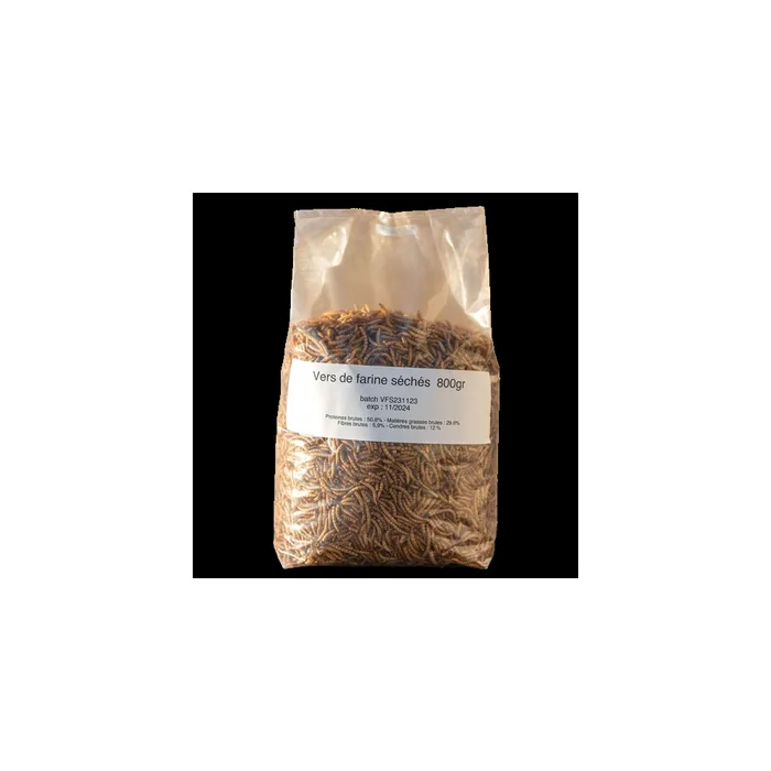 Vers de Farine Séchés 800g – Friandises Protéinées pour canards